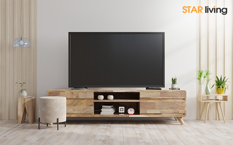 TV console with cable management